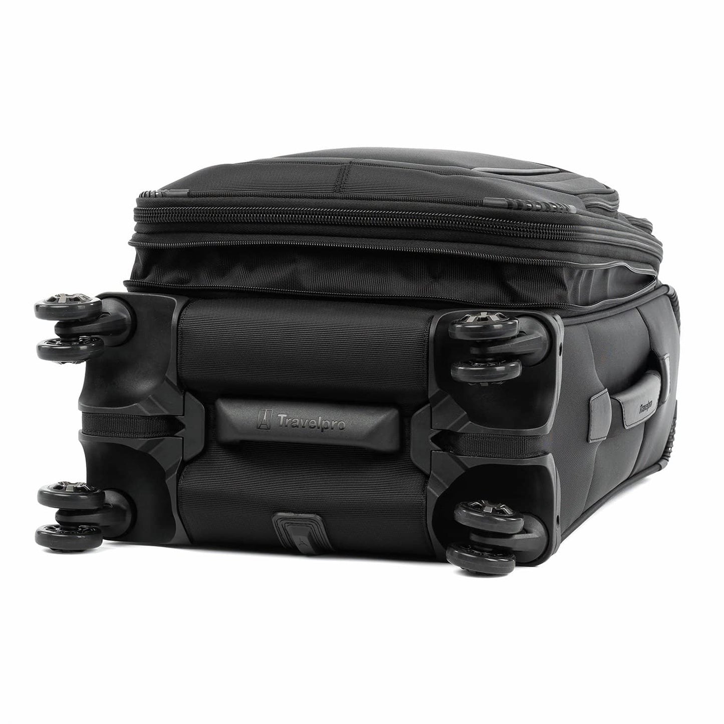 Travelpro Crew Versapack Global Carry-On Expandable Spinner Luggage w/ Built-In USB Port in Jet Black | Travel Suitcase