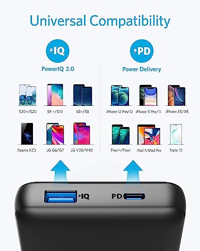 Anker Portable Charger, USB-C Power Bank 20000mAh with 20W Power Delivery, 525 Power Bank (PowerCore Essential 20K PD) for Phone 13/13 Pro / 13 Pro Max/12/12 Pro, Samsung, iPad Pro, and More