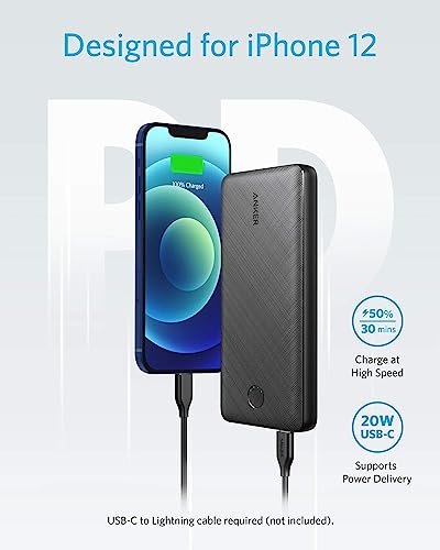Anker Portable Charger, USB-C Power Bank 20000mAh with 20W Power Delivery, 525 Power Bank (PowerCore Essential 20K PD) for Phone 13/13 Pro / 13 Pro Max/12/12 Pro, Samsung, iPad Pro, and More