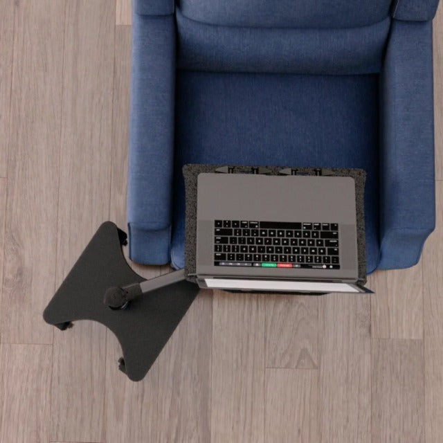 LEVO G2 Rolling Laptop Workstation Stand Cart Desk for Laptops, Books, Tablets, and Art, Made for Sofa, Bed, Chair, or Standing - Mouse Tray Included.