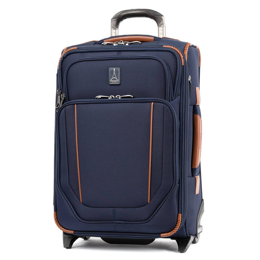 Travelpro Crew Versapack Global Carry-On Expandable Rollaboard Luggage w/ Built-In USB Port in Patriot Blue | Travel Suitcase