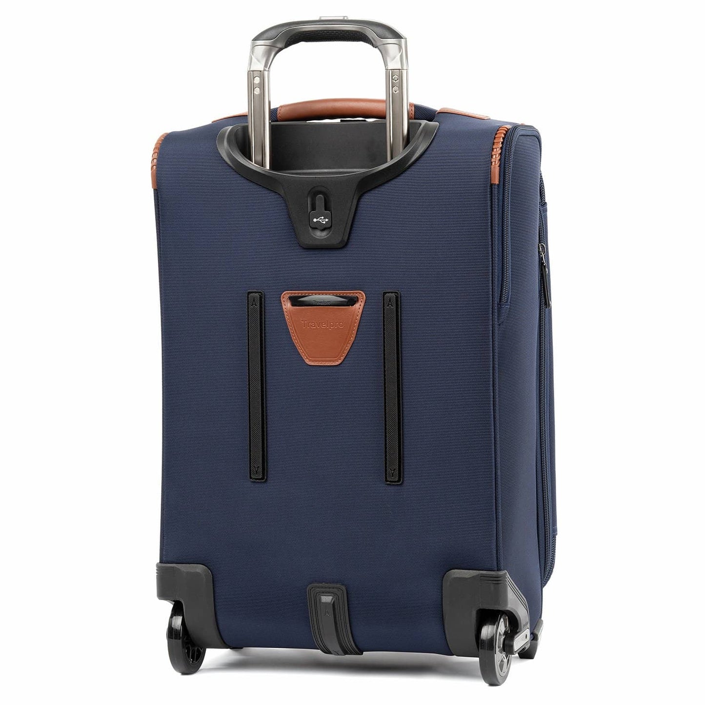 Travelpro Crew Versapack Global Carry-On Expandable Rollaboard Luggage w/ Built-In USB Port in Patriot Blue | Travel Suitcase